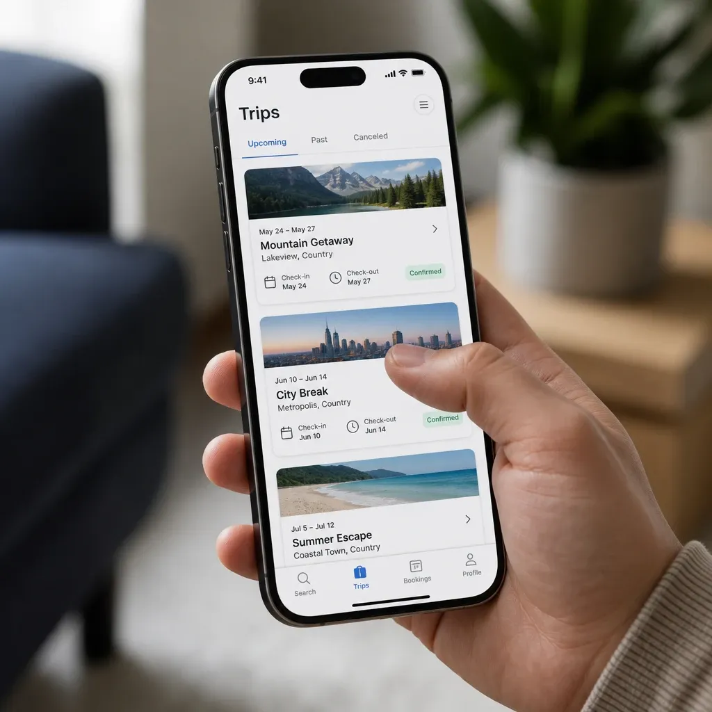 A person using a mobile app